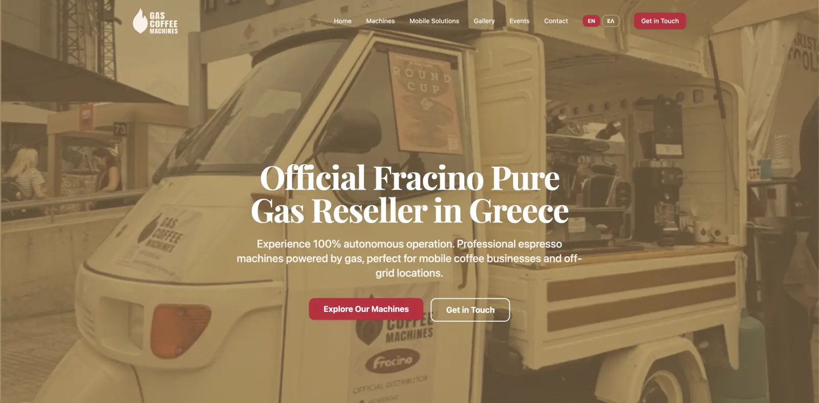 Gas Coffee Machines — Ιστοσελίδα Επίσημου Μεταπωλητή Fracino