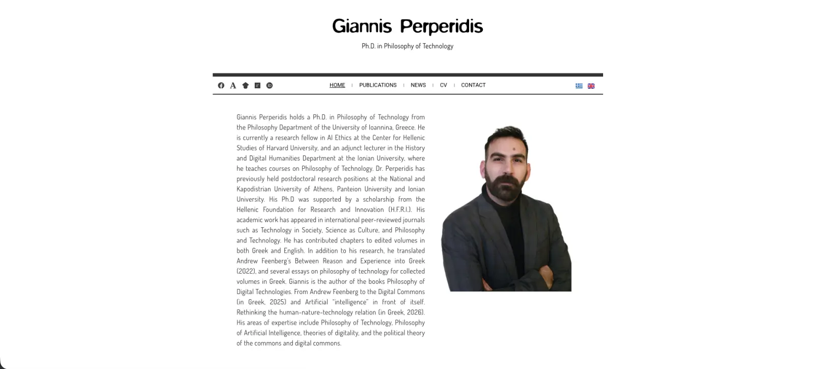 Giannis Perperidis — Ακαδημαϊκό Προφίλ & Ερευνητικό Έργο