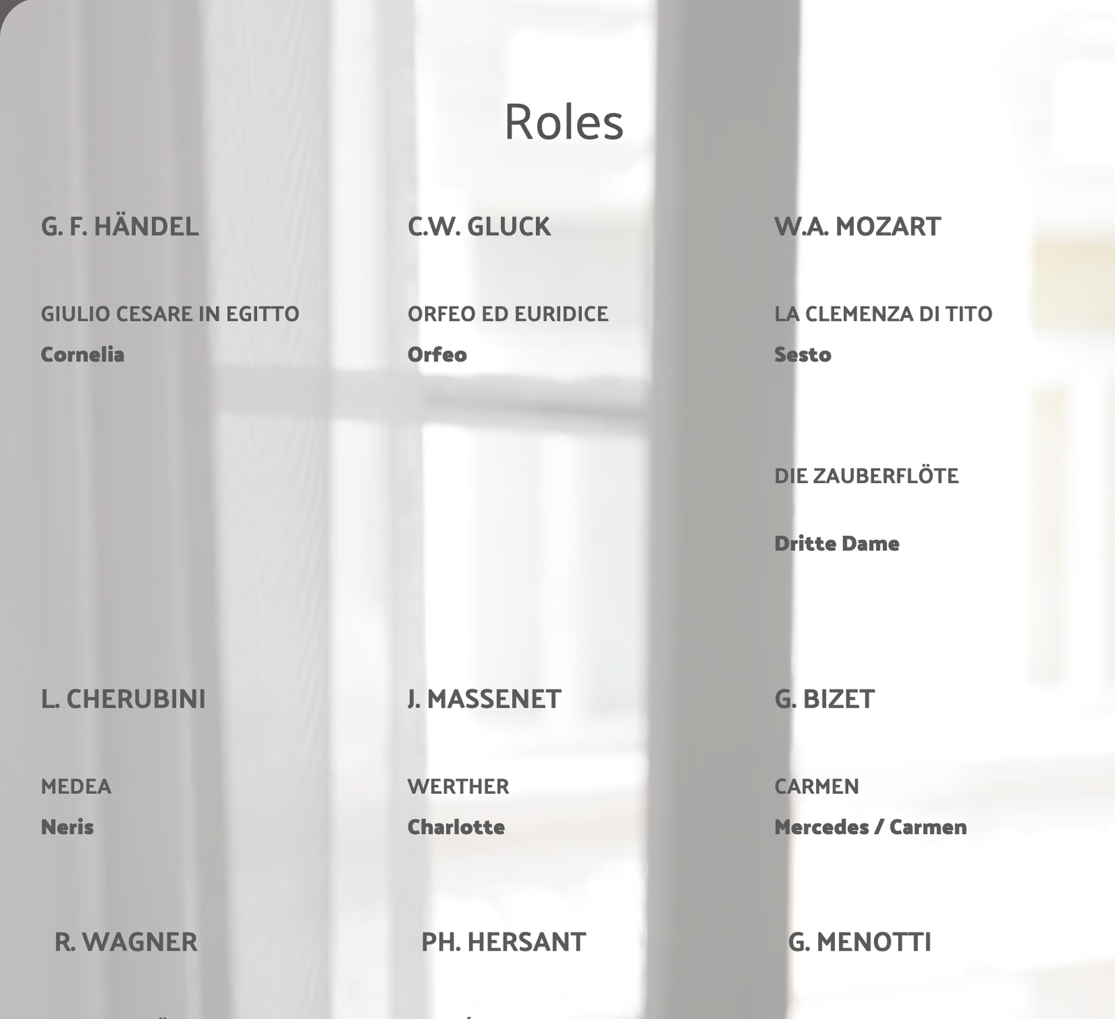 Nefelis Roles