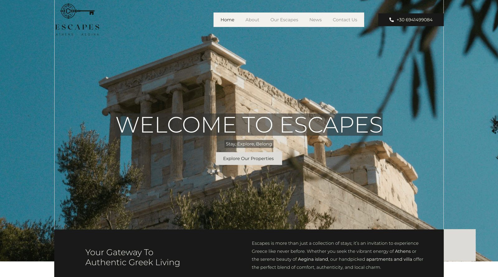 Escapes Greece Hero